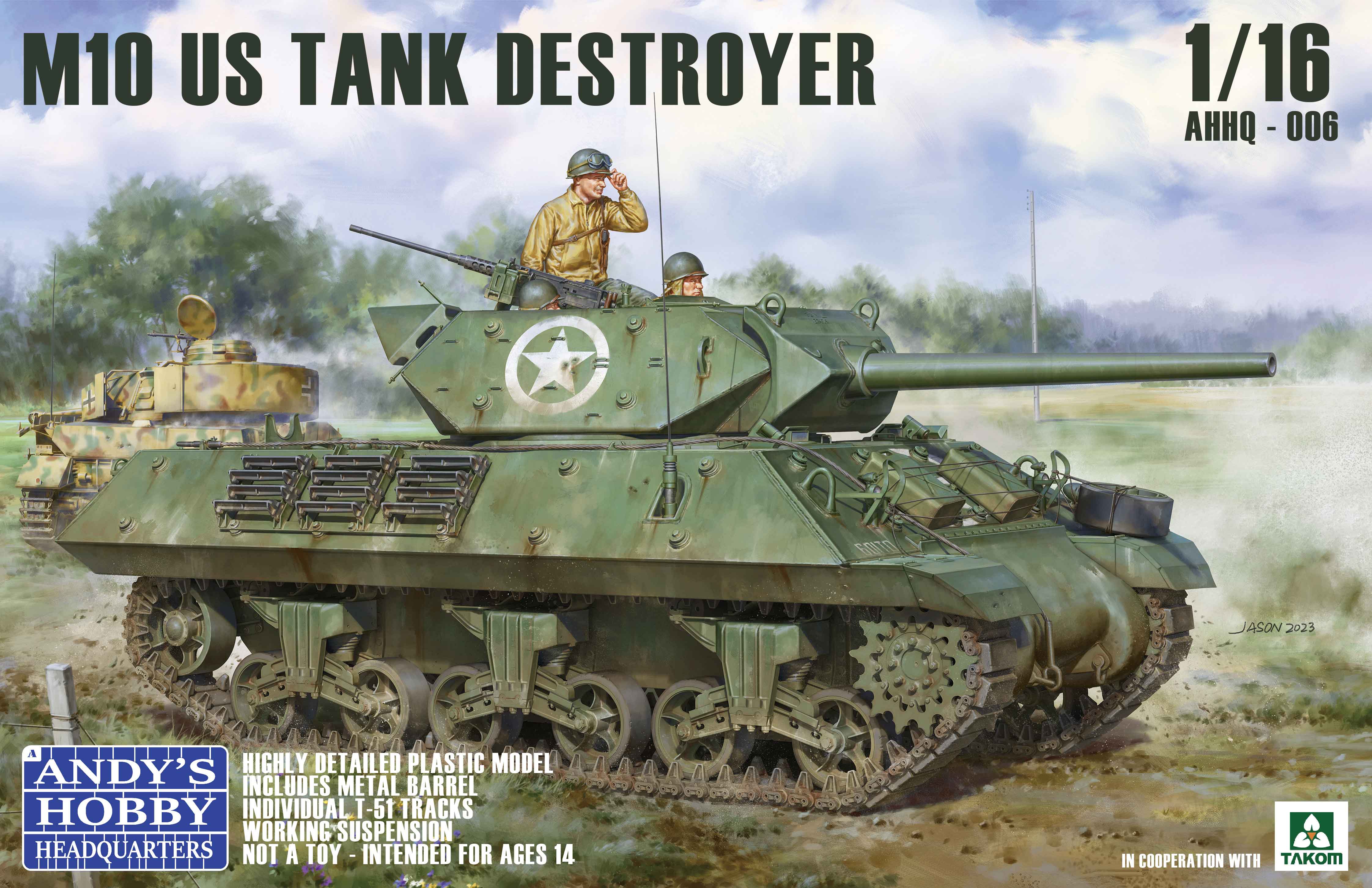 US M10 Tank Destroyer (with Full Body Figure)