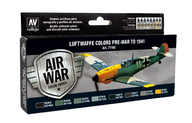 Luftwaffe Colors Pre-War to 1941 Model Air Paint Set