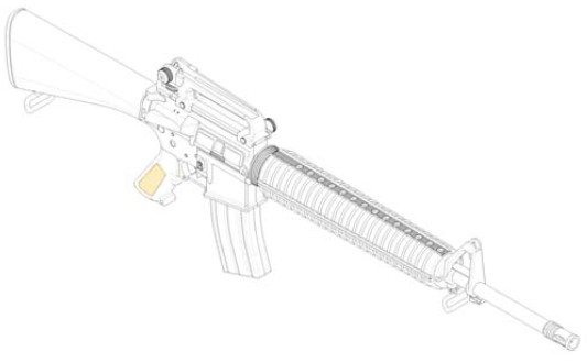 Trumpeter 1/3 AR15/M16/M4 Family M16A3 Machine Gun