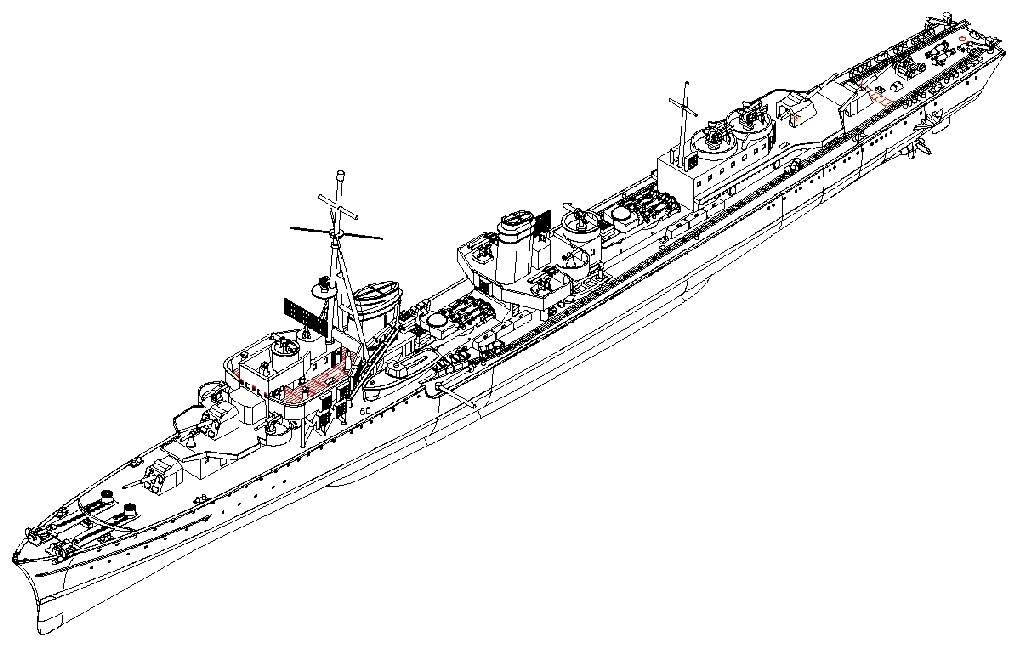 Trumpeter 1/700 German Zerstorer Z37 Destroyer 1943