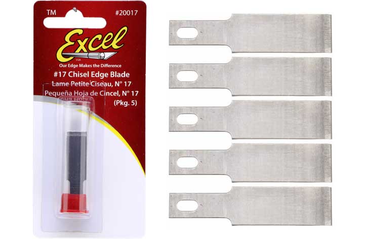 Excel #17 3/8" Small Chisel Blade - 5 pcs.