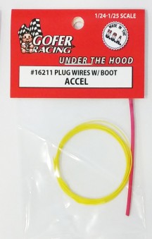 Gofer Racing 1/24-1/25 Accel Yellow Plug Wire 2ft. w/Boot