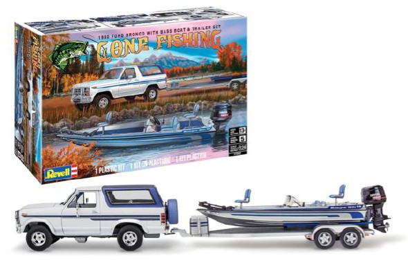 Gone Fishing 1980 Ford Bronco w/Bass Boat & Trailer