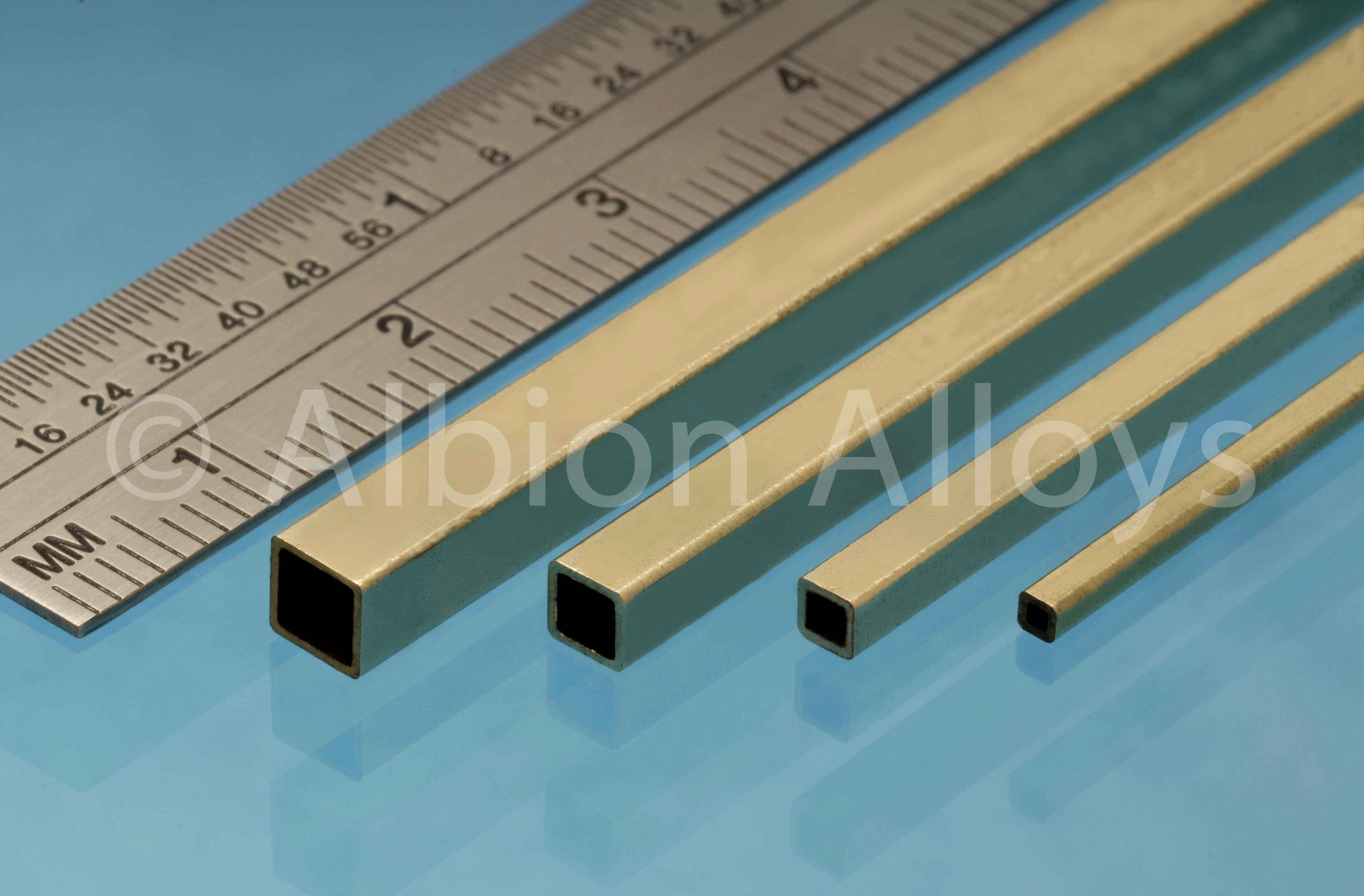 6.35x6.35mm Square Brass Tube