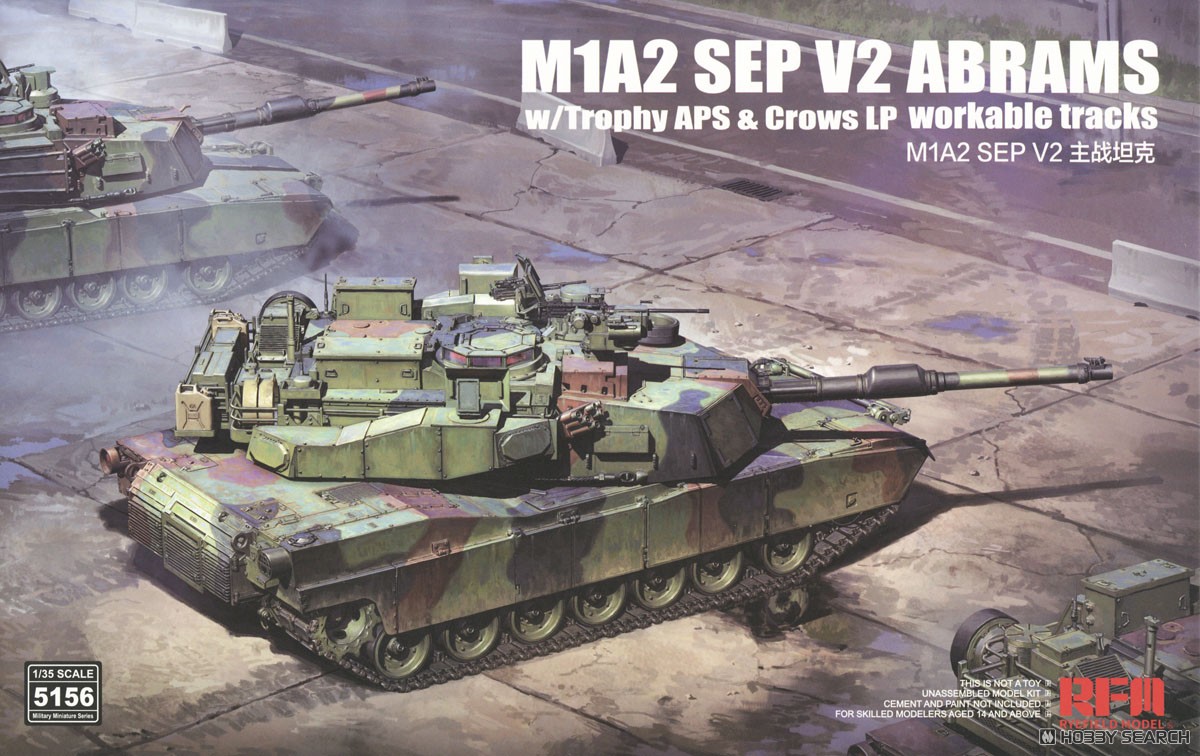 M1A2 SEP V2 Abrams w/Trophy APS CROWS LP & Workable Track Links M1A2 SEP V2 Abrams w/Trophy APS CROWS LP & Workable Track Links