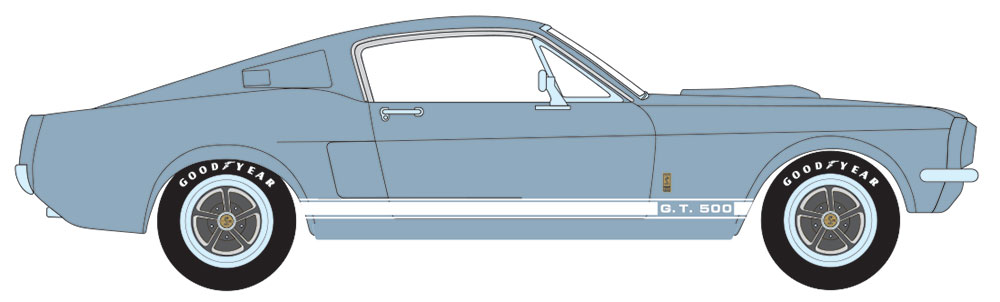 AMM 1/18 1967 MUSTANG SHELBY GT500 BRITTANY BLUE