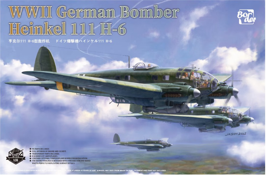Border Model 1/35 WWII German Bomber He 111H-6