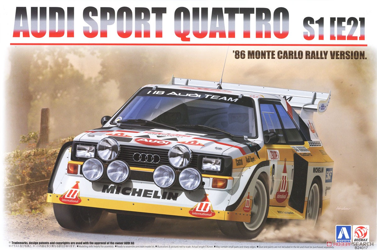 1/24 Audi Sport Quattro S1 E2 Monte Carlo Rally 1986