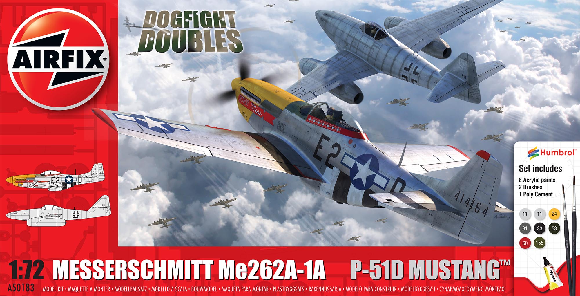 Messerschmitt Me262 & P51D Mustang Dogfight Doubles Gift Set
