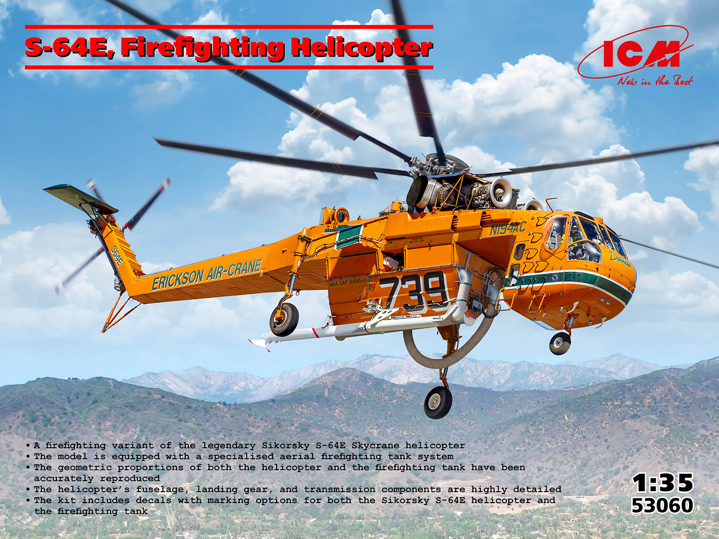 ICM 1/35 S-64E, Firefighting Helicopter