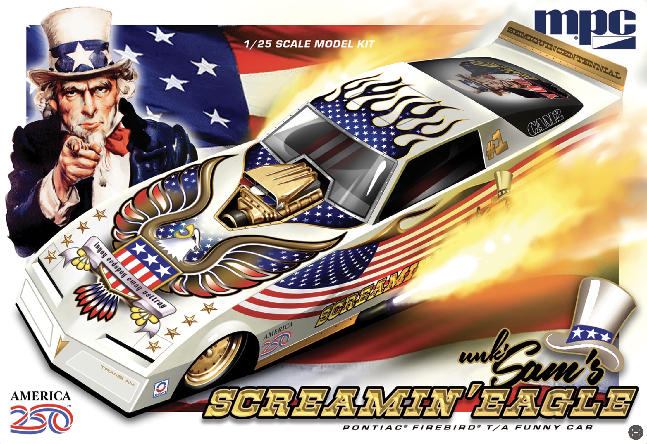 MPC 1/25 FIREBIRD FUNNY CAR 250th USA ANN.