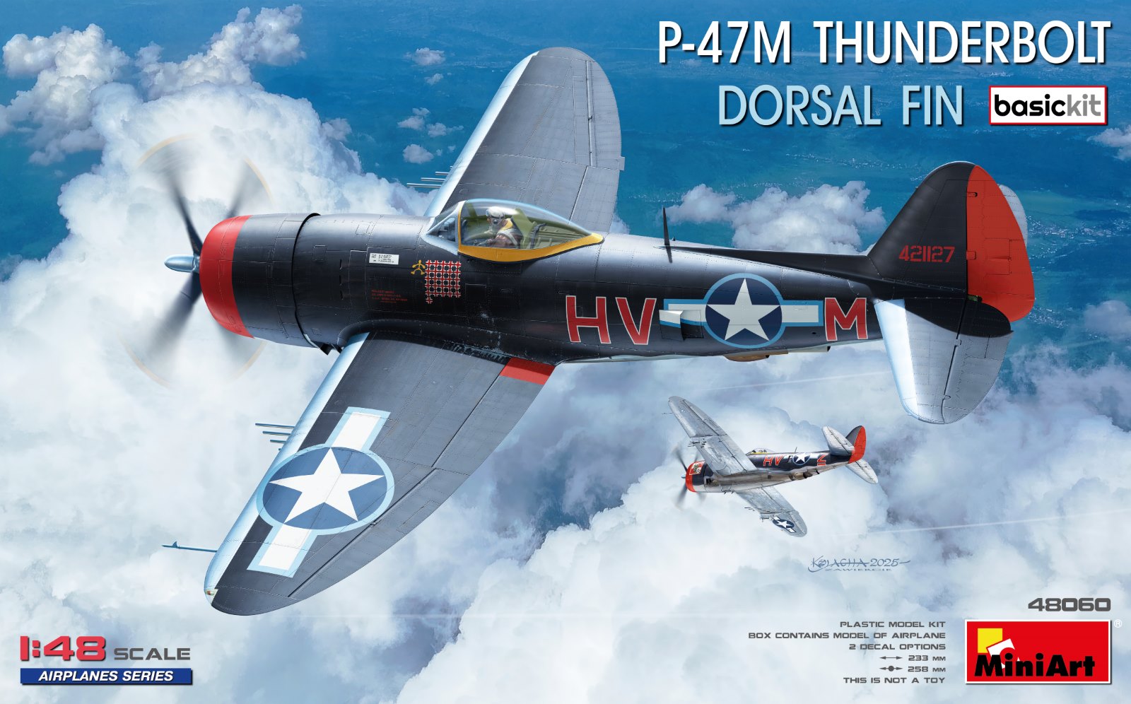 Miniart 1/48 P-47M Thunderbolt Dorsal Fin Basic Kit