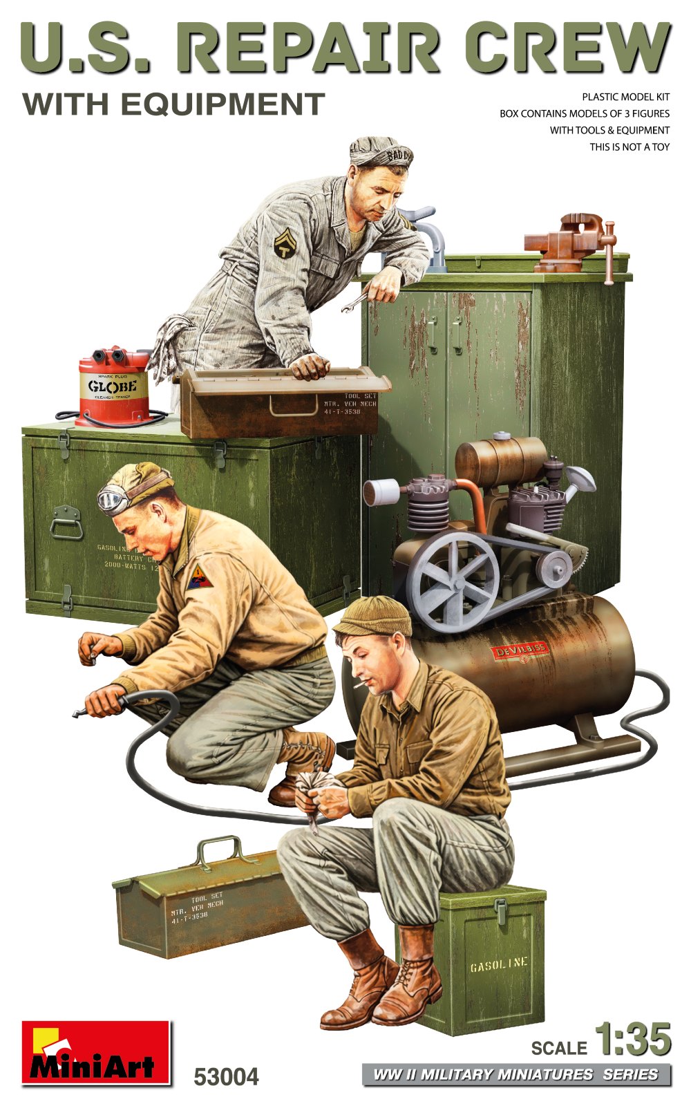 Miniart 1/35 US Repair Crew w/Equiptment