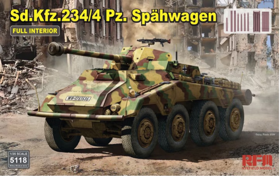 Sd.Kfz.234/4 Spahwagen w/Full Interior