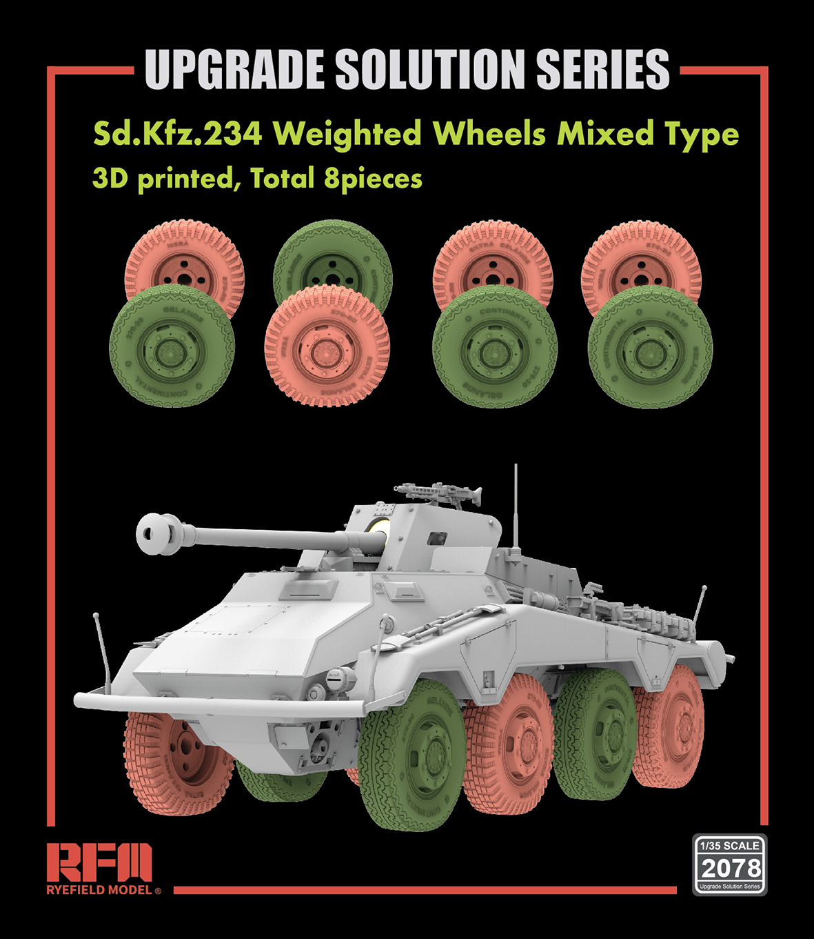 Sd.Kfz.234/4 Weighted Wheels Mixed Type