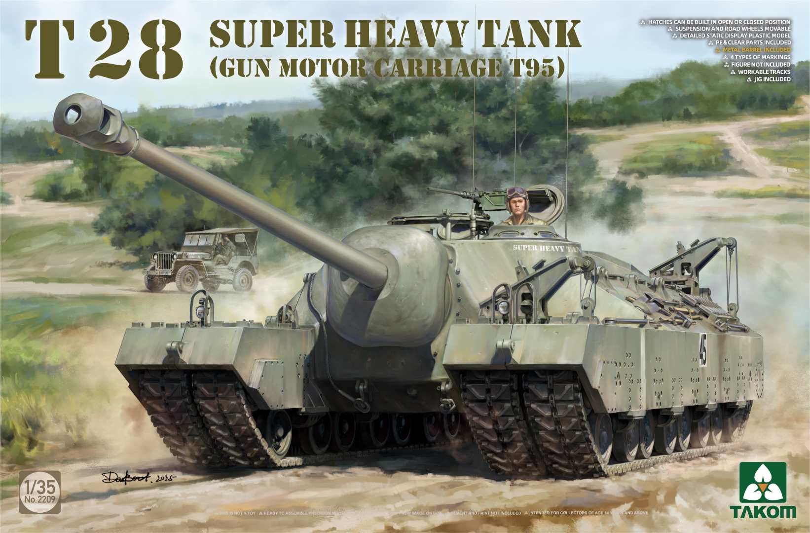 Takom 1/35 T28 Super Heavy Tank (Gun Motor Carriage T95)
