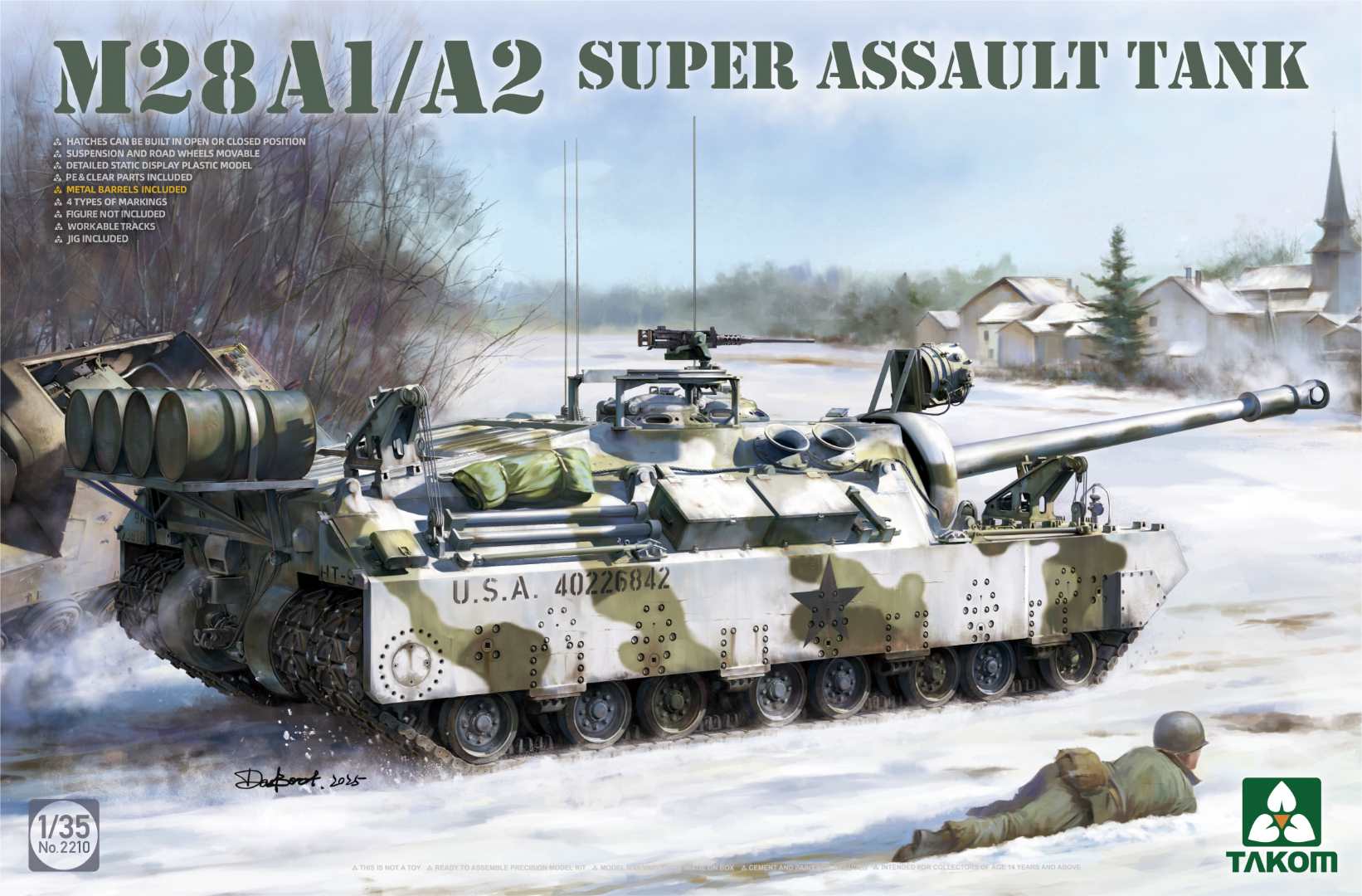 Takom 1/35 M28A1/A2 Super Assault Tank