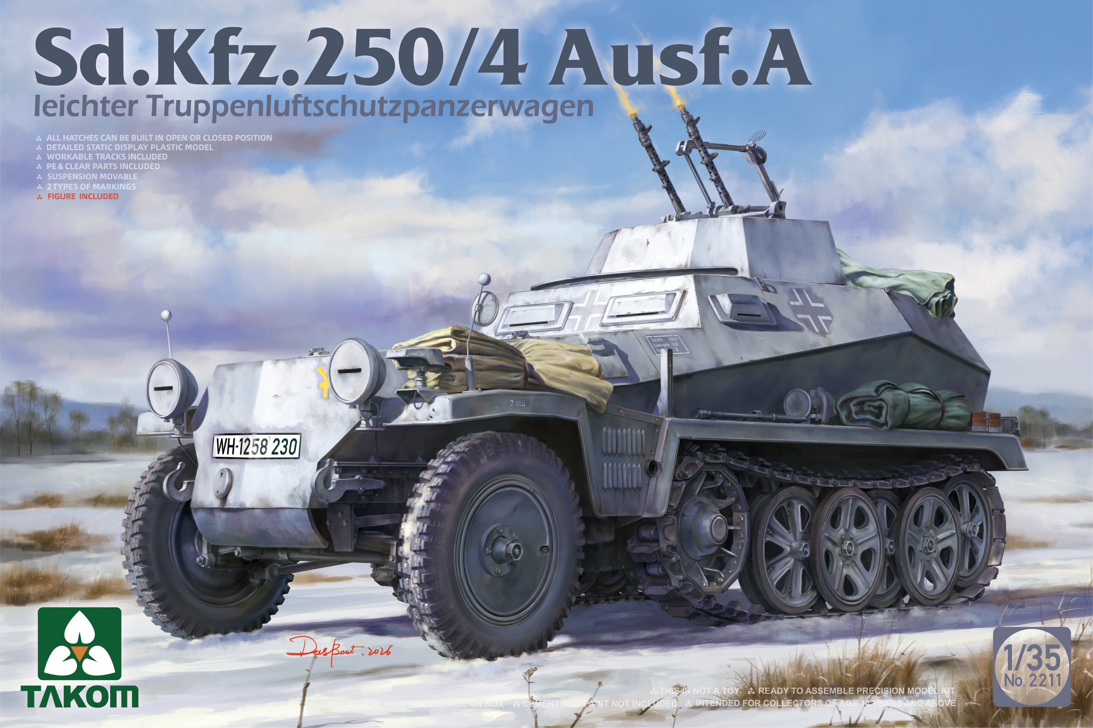 Takom 1/35 LEICHTER TRUPPEN- LUFTSSCHUTZPANZERWAGEN Sd.Kfz.250/4