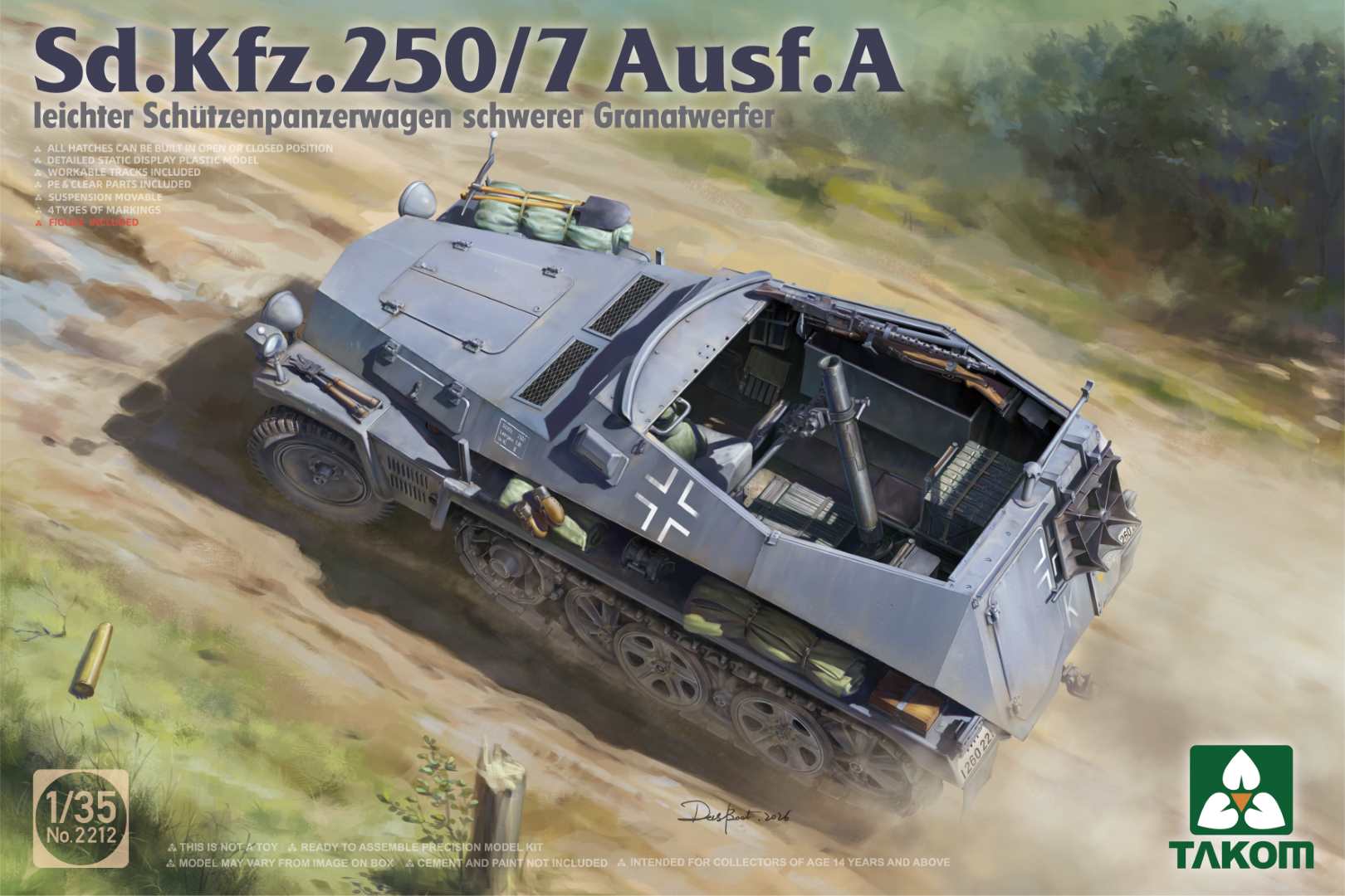 Takom 1/35 LEICHTER SCHUTZEN PANZERWAGEN SCHWERER Sd.Kfz.250/7