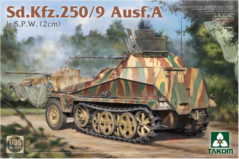 Takom 1/35 Sd.Kfz.250/9 Ausf.A Ie.S.P.W. (2cm)