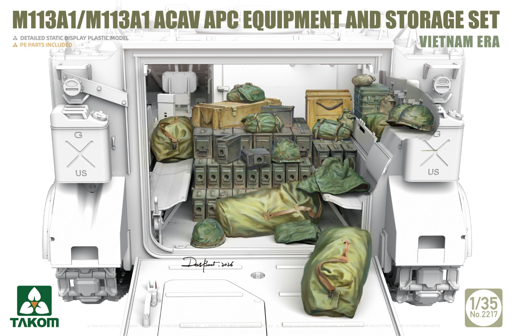 Takom 1/35 M113A1/M113A1 ACAV APC Equipment and Storage Set