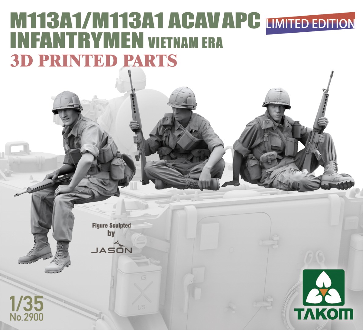 Takom 1/35 M113A1/M113A1 ACAV APC Infantrymen (Vietnam ERA)