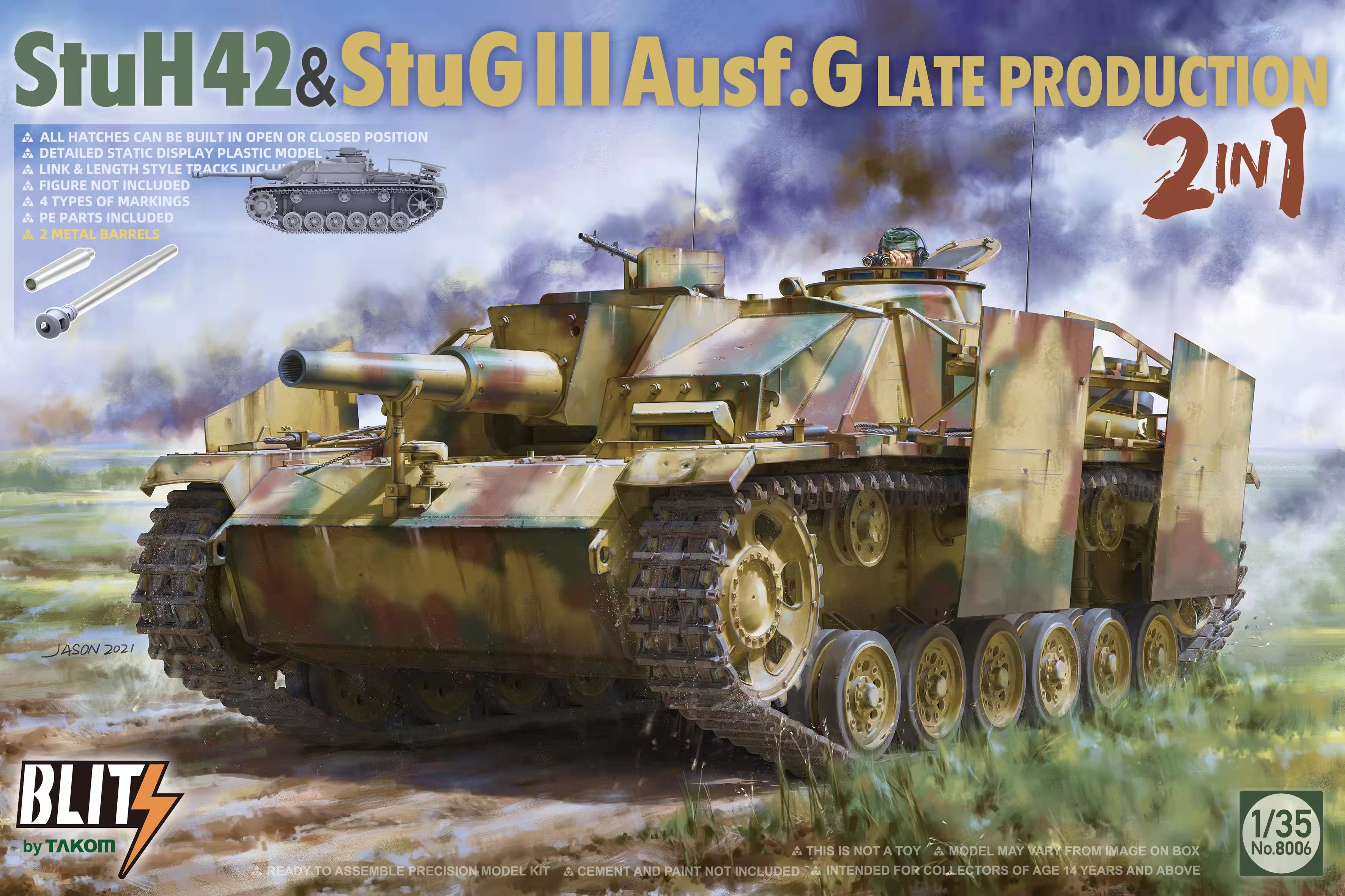 Takom 1/35 StuH42 & StuG.III Ausf.G Late Production 2 in 1