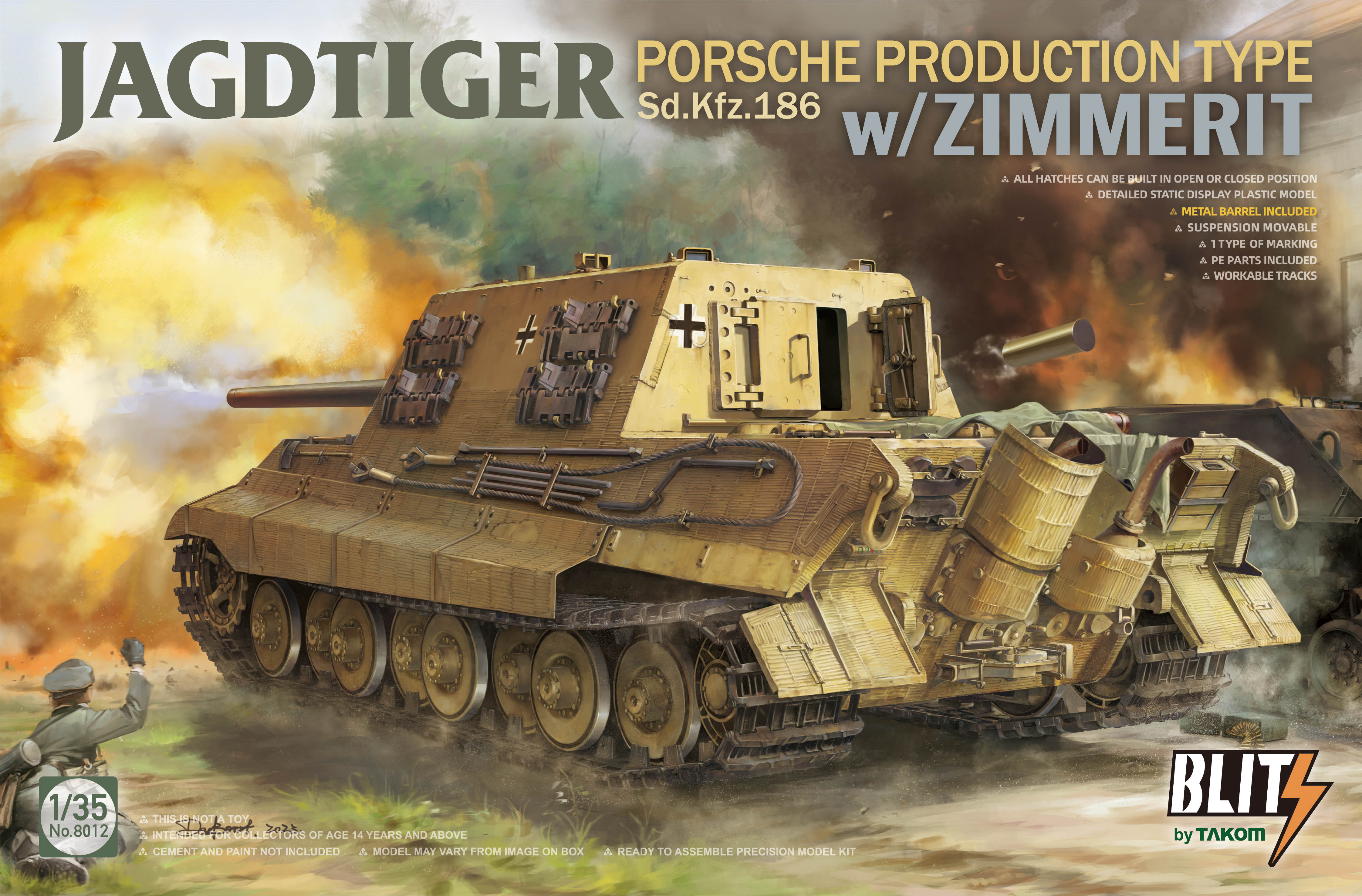 JagdTiger Sd.Kfz. 186 Porsche Production Type w/Zimmerit