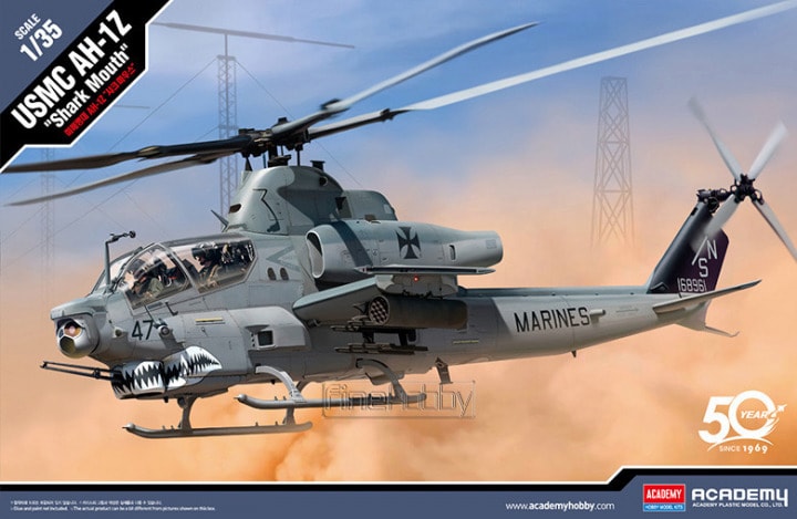 AH-1Z Shark Mouth USMC Attack Helicopter