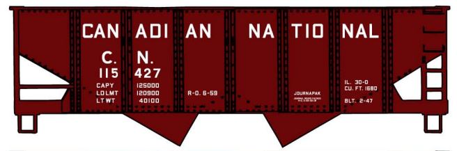 Twin Hopper Car Kit, Canadian National Kit