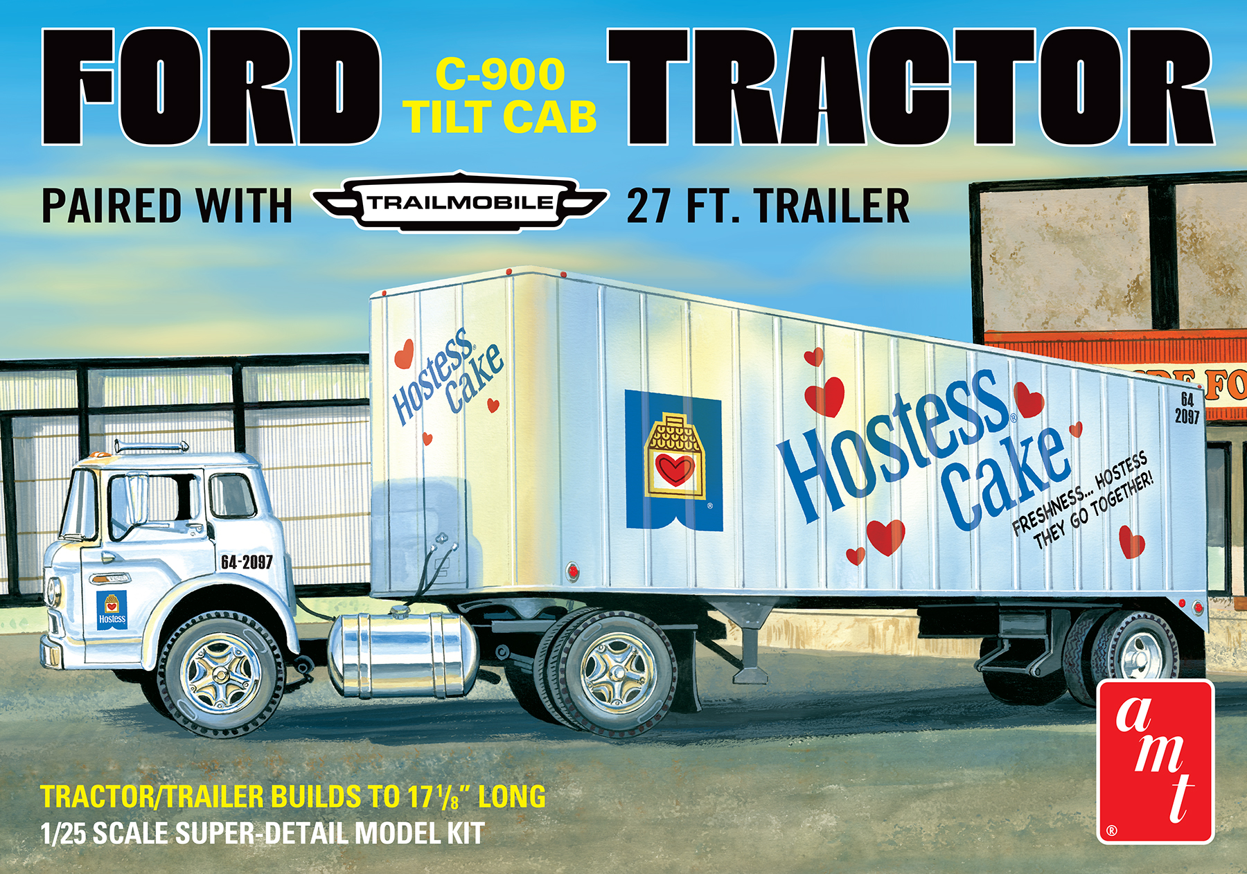 Hostess Ford C900 Tilt Cab Tractor w/Trailer