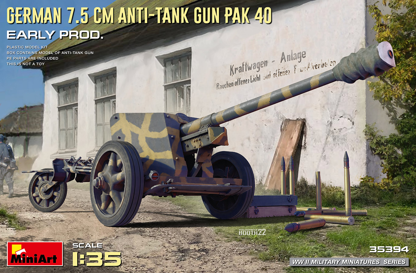 German 7.5cm Anti-Tank Gun PaK 40. Early Production