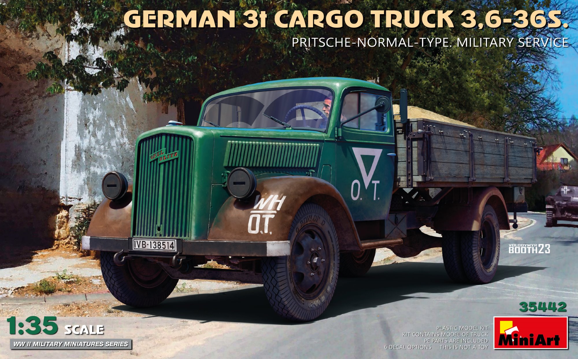 GERMAN 3T CARGO TRUCK 3,6-36S. PRITSCHE-NORMAL-TYPE. MILITARY SE