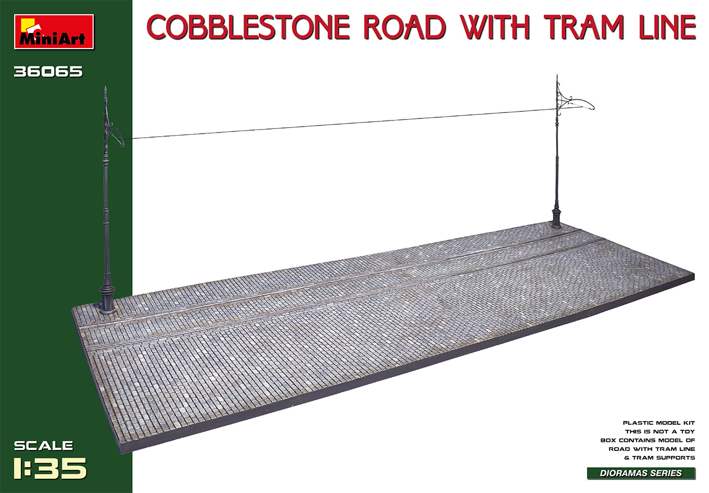 Cobblestone Road w/Tram Line