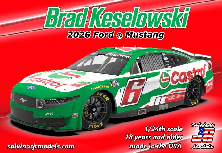 Salvinos 1/24 Brad Keselowski 2026 Castrol Ford Mustang