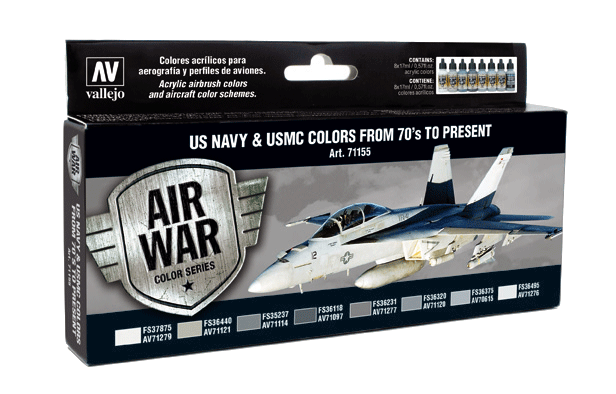 US Navy & USMC Colors from 70's to Present Model Air Paint Set - Click Image to Close