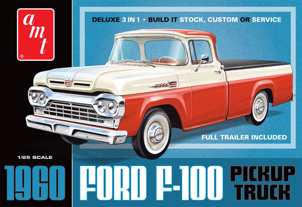 1960 Ford F100 Pickup Truck (3 in 1) w/Trailer
