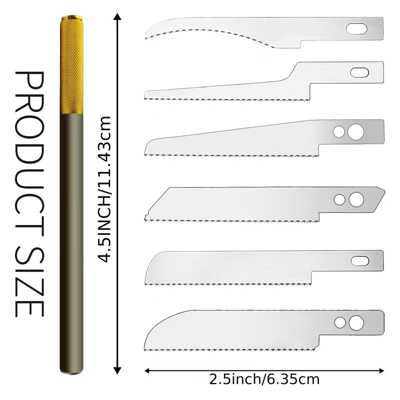 ECHP Mini Hand Saw Model Craft Tools with 8pcs Blades ECHP Mini Hand Saw Model Craft Tools with 8pcs Blades