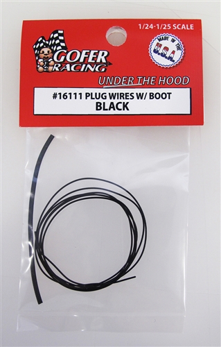 Gofer Racing 1/24-1/25 Black Plug Wire 2ft. w/Boot
