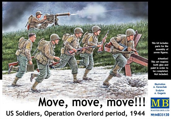 "Move, Move, Move!!!" U.S. Soldiers, Operation Overlord
