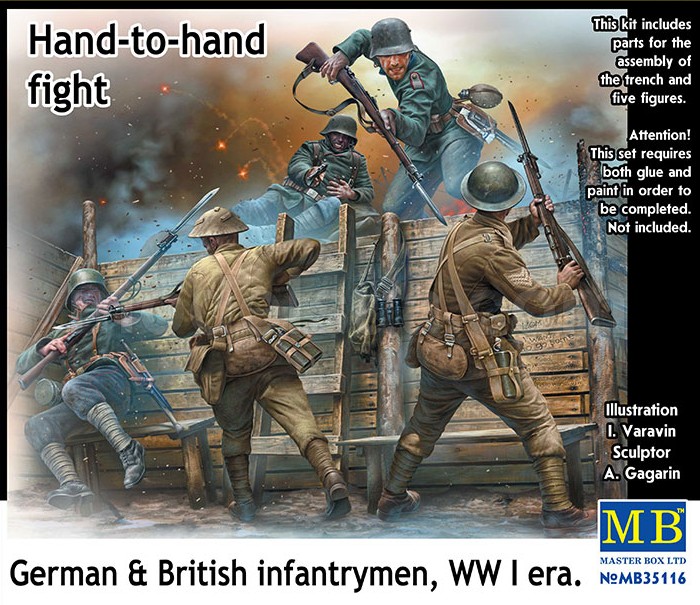 German & British Infantrymen - Hand to Hand Fighting WWI