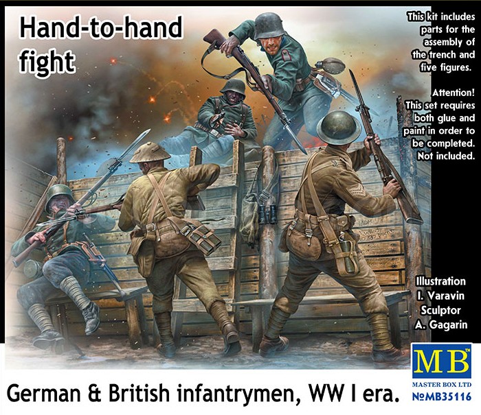 German & British Infantrymen - Hand to Hand Fighting WWI  German & British Infantrymen - Hand to Hand Fighting WWI
