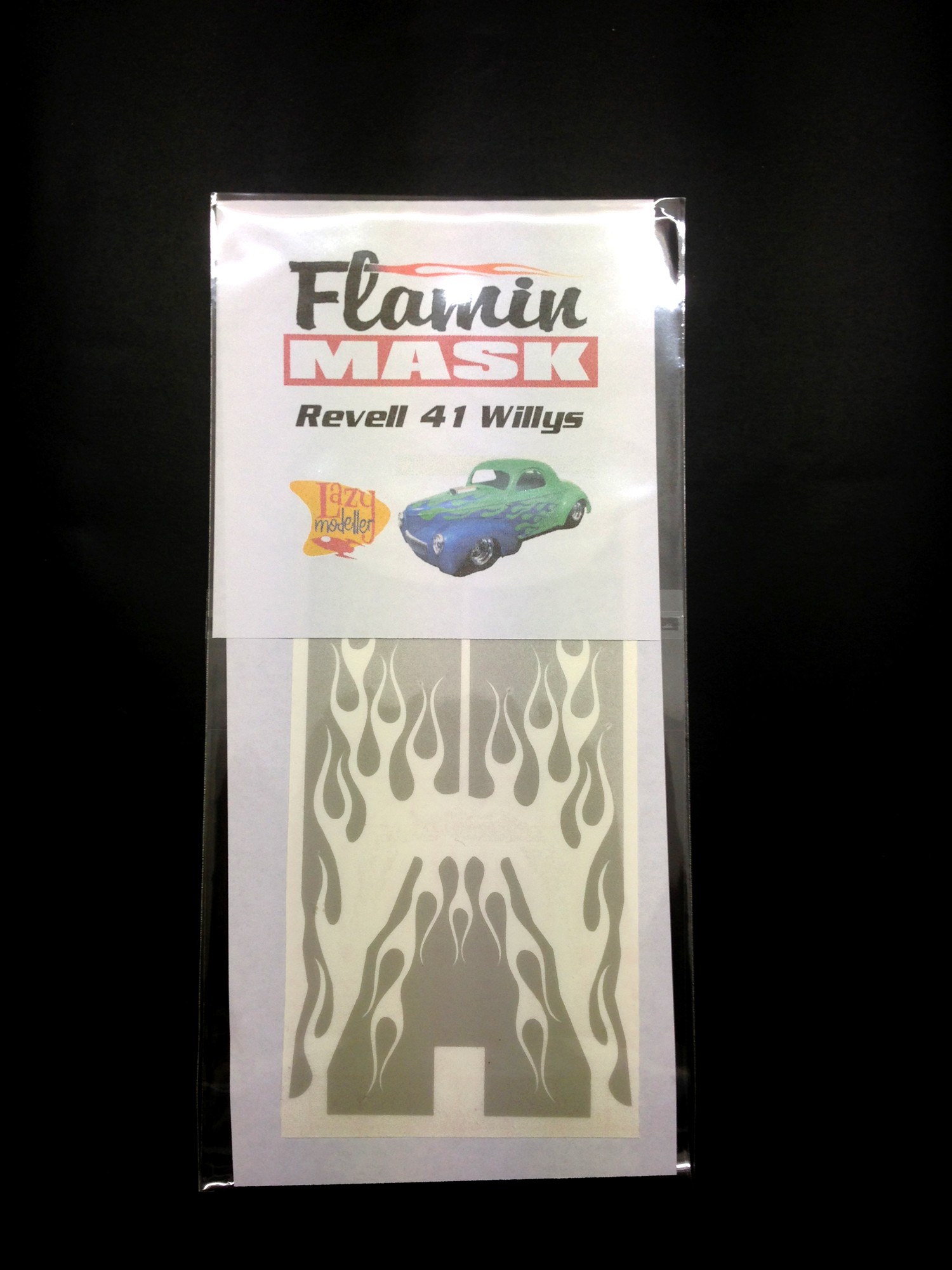 Flame Paint Masks for Revell 1941 Willys Coupe - Click Image to Close