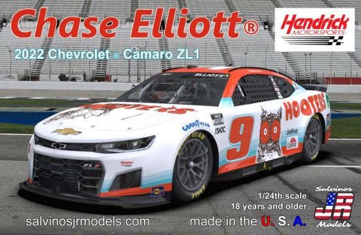 Chase Elliott 2022 Hooters NASCAR Next Gen Chevy Camaro