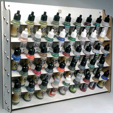 Wall Mounted Module Paint Display (Holds 43 17ml Bottles)