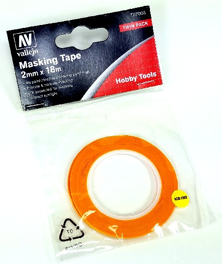 Vallejo Precision Masking Tape 2mmx18m (2/pk)